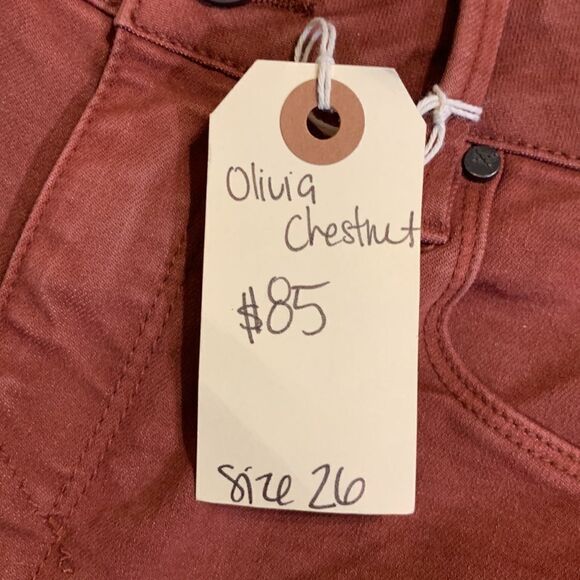 Unpublished size 26 Olivia Dash high-rise skinny chestnut color jeans - Picture 5 of 8